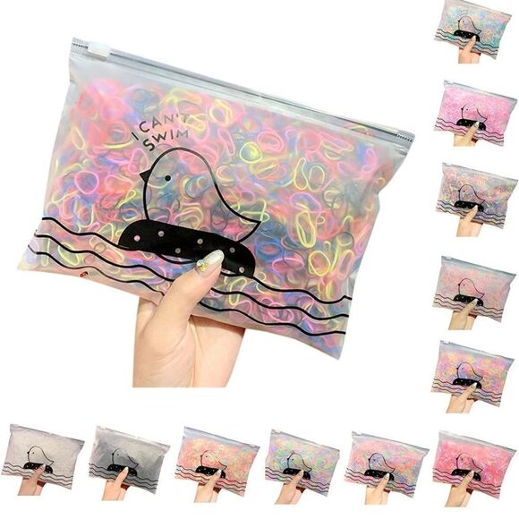 1000piece hair Rubber Bands For Kids • Multicolor • Elastic Bands • New In Bag - Picture 7 of 7